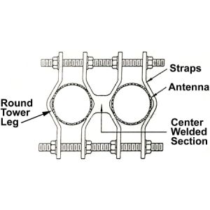 CommScope - Pipe to Pipe Adapter, Vertical Leg