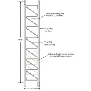 Rohn Products, LLC ROHN 45G Standard 10-ft Tower Section Rohn Products, LLC