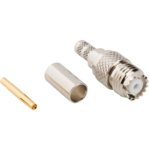 Amphenol RF MiniUHF fem Crimp-RG58 / LMR195, 50 Ohm Amphenol RF