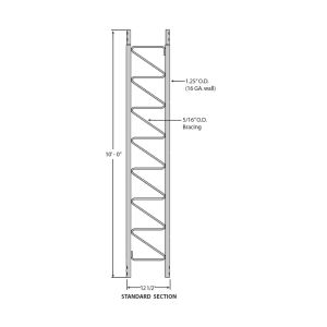 Rohn Products, LLC Standard 10'Twr Section- Model 25G Twr Rohn Products, LLC