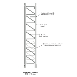 Rohn Products, LLC 55G Self Support Tower Kit, NI, 50' Rohn Products, LLC